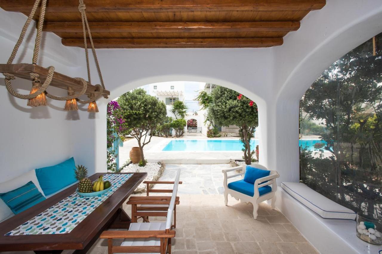 Mykonian Style W Shared Pool Houses & Nighttime Security Guard Ornos  Ngoại thất bức ảnh