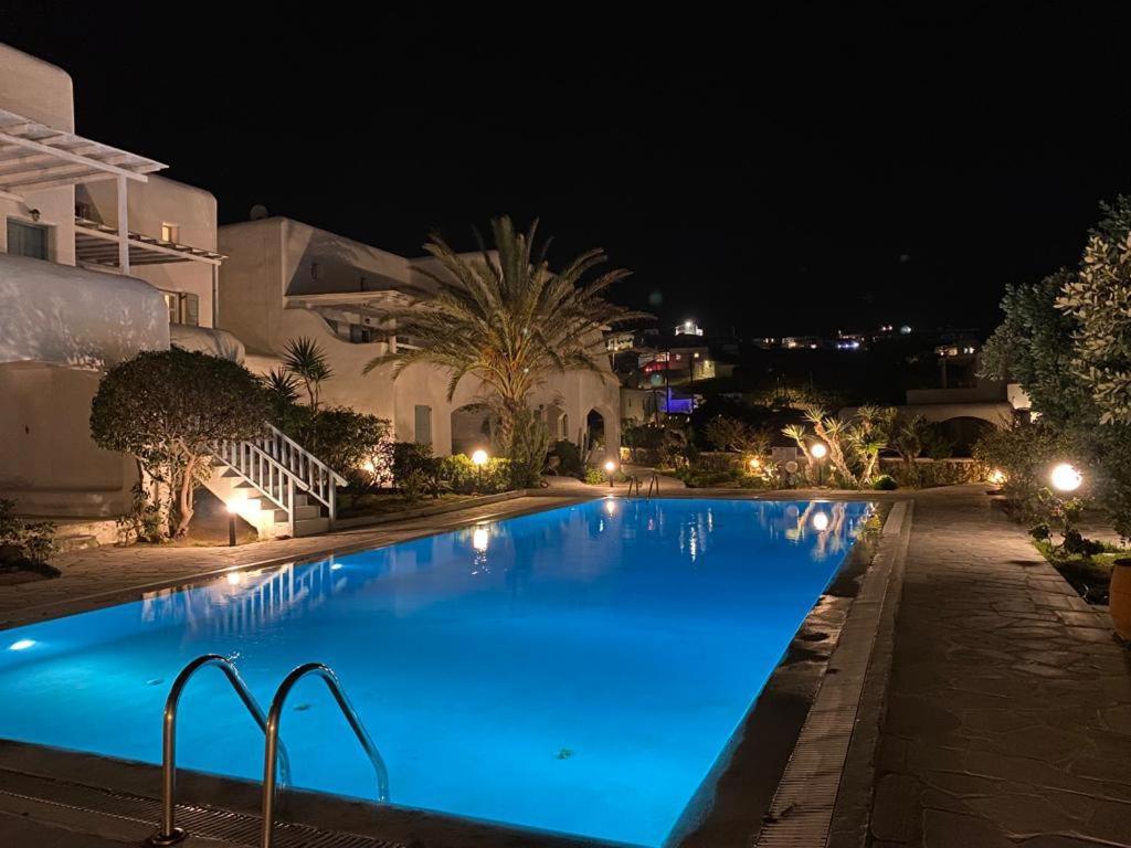 Mykonian Style W Shared Pool Houses & Nighttime Security Guard Ornos  Ngoại thất bức ảnh