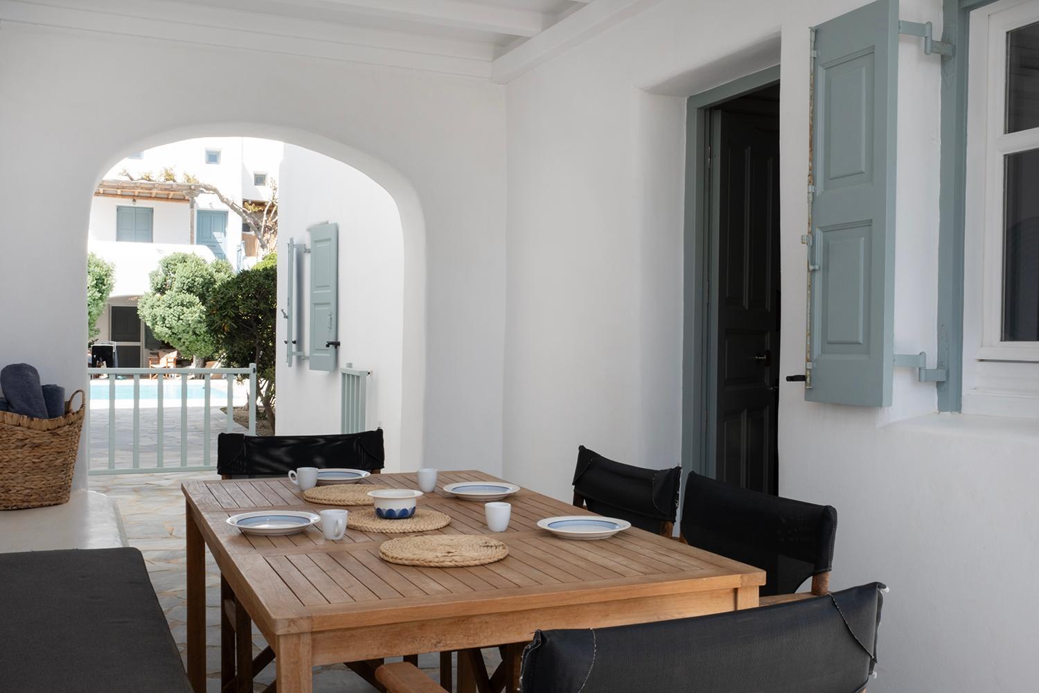 Mykonian Style W Shared Pool Houses & Nighttime Security Guard Ornos  Ngoại thất bức ảnh