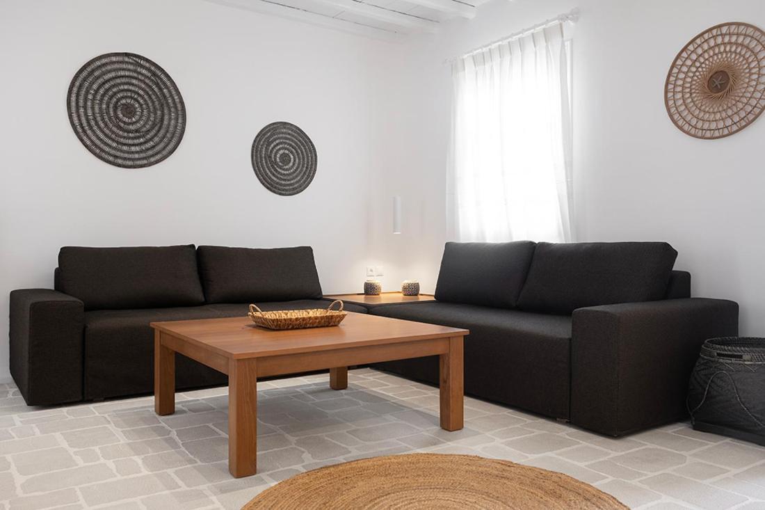 Mykonian Style W Shared Pool Houses & Nighttime Security Guard Ornos  Ngoại thất bức ảnh