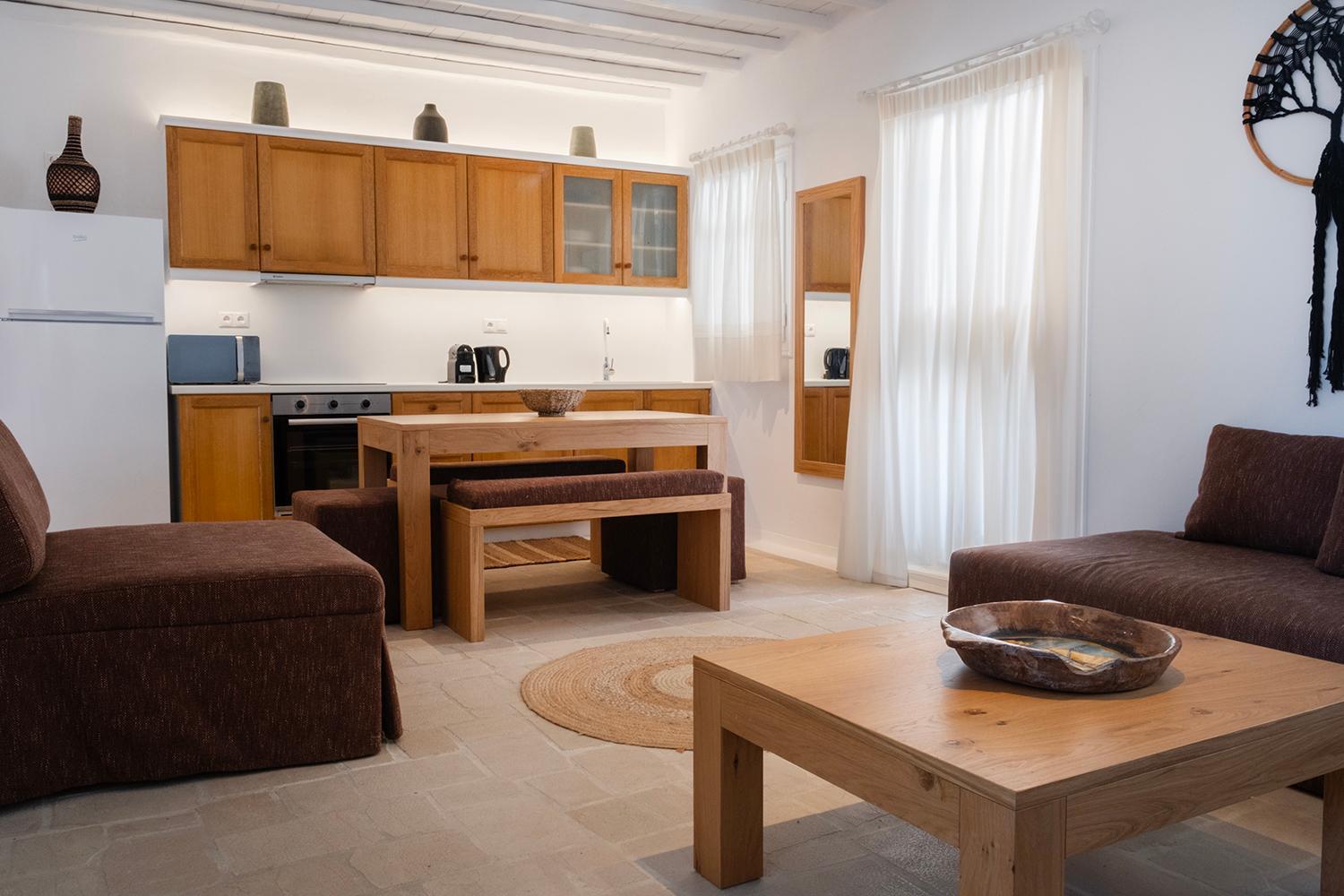 Mykonian Style W Shared Pool Houses & Nighttime Security Guard Ornos  Ngoại thất bức ảnh
