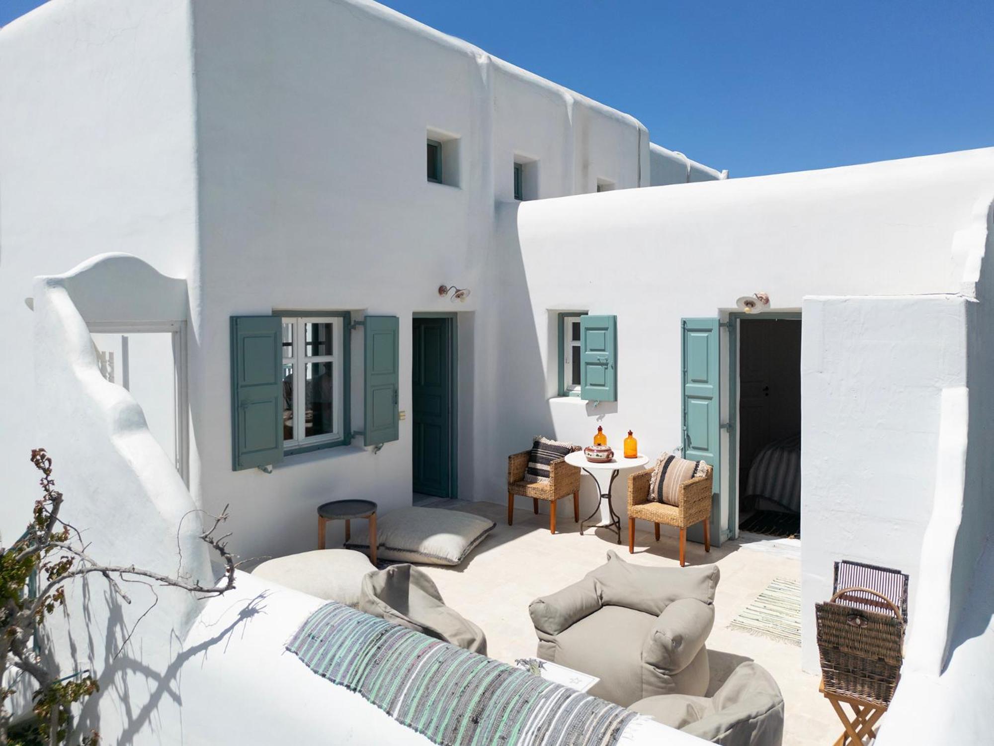 Mykonian Style W Shared Pool Houses & Nighttime Security Guard Ornos  Ngoại thất bức ảnh