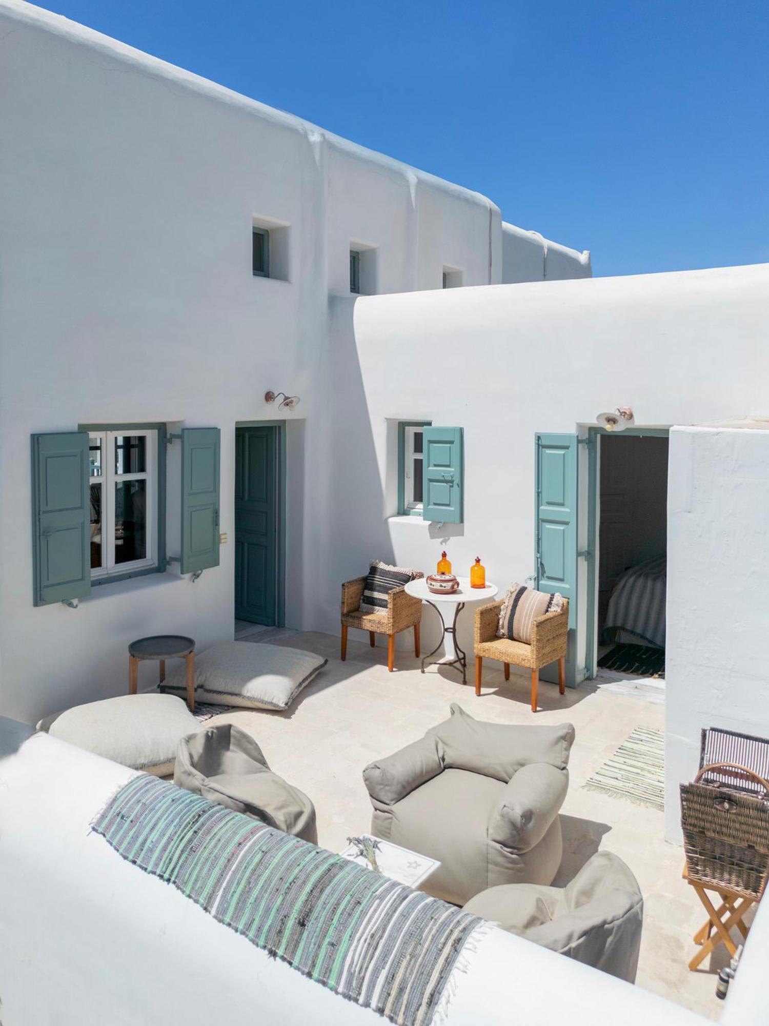 Mykonian Style W Shared Pool Houses & Nighttime Security Guard Ornos  Ngoại thất bức ảnh