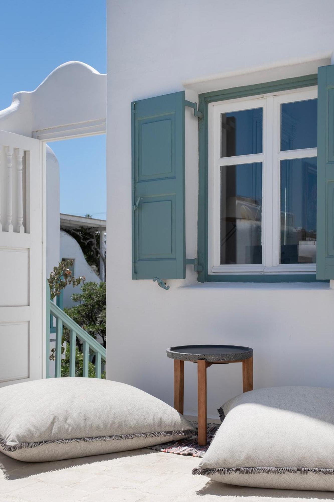 Mykonian Style W Shared Pool Houses & Nighttime Security Guard Ornos  Ngoại thất bức ảnh