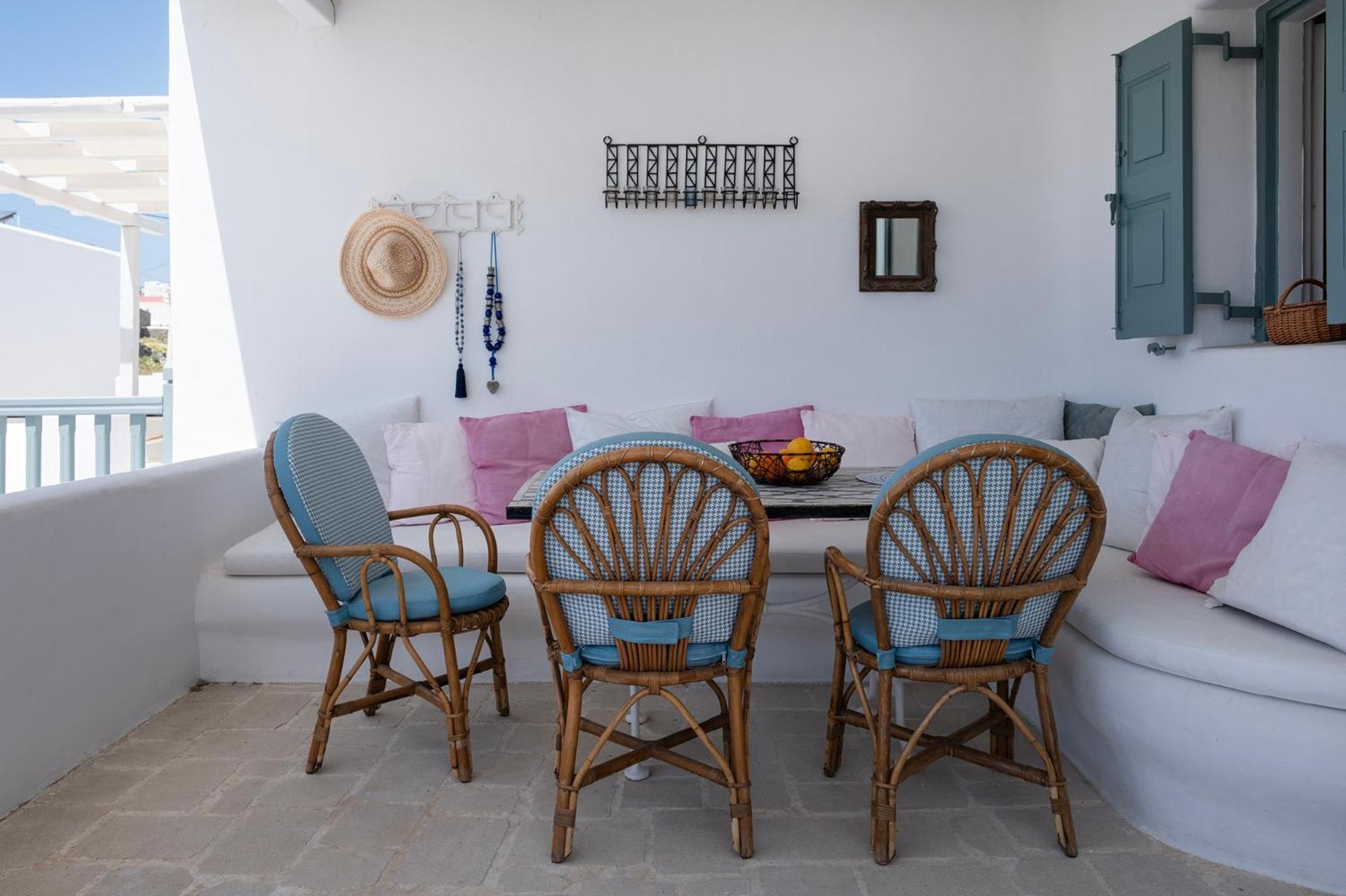 Mykonian Style W Shared Pool Houses & Nighttime Security Guard Ornos  Ngoại thất bức ảnh