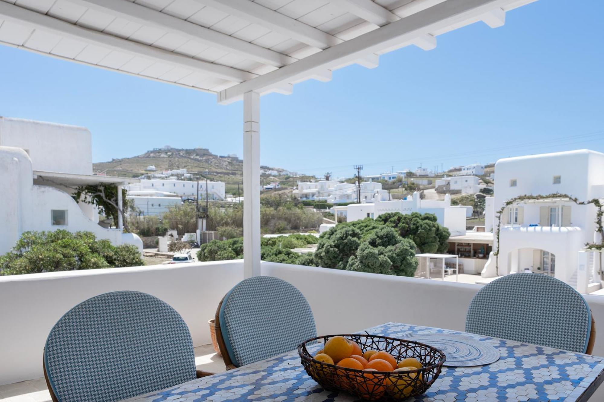 Mykonian Style W Shared Pool Houses & Nighttime Security Guard Ornos  Ngoại thất bức ảnh