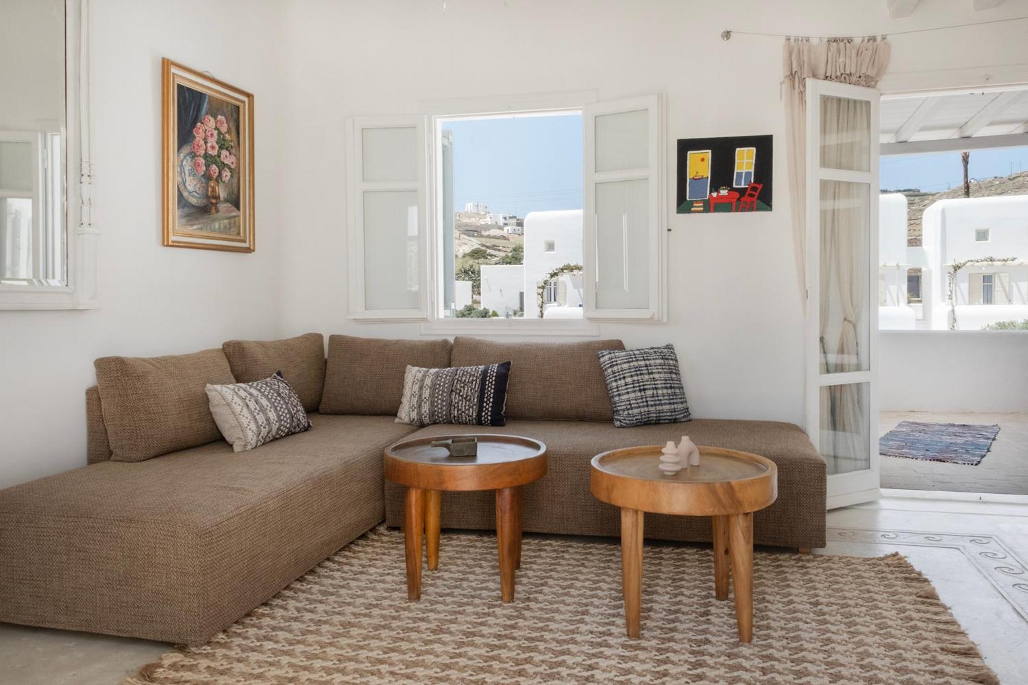 Mykonian Style W Shared Pool Houses & Nighttime Security Guard Ornos  Ngoại thất bức ảnh